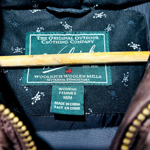 WOOLRICH Brown floral down puffer coat | Warm winter jacket * - Picture 8 of 9